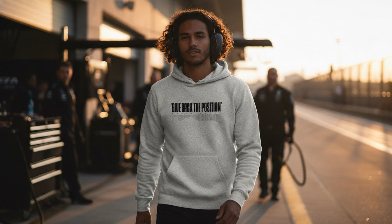 Hoodie - GIVE BACK THE POSITION - Grey