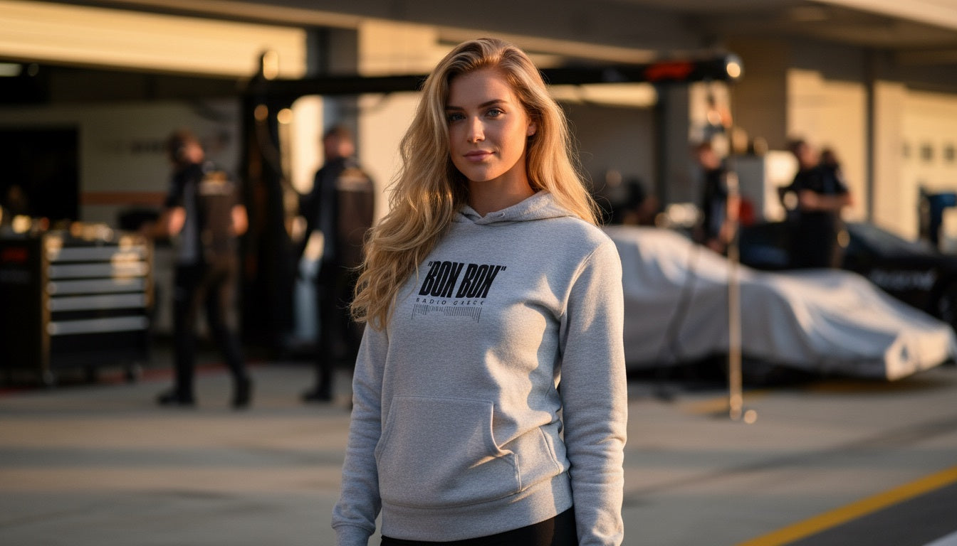 Hoodie - BOX BOX - Grey