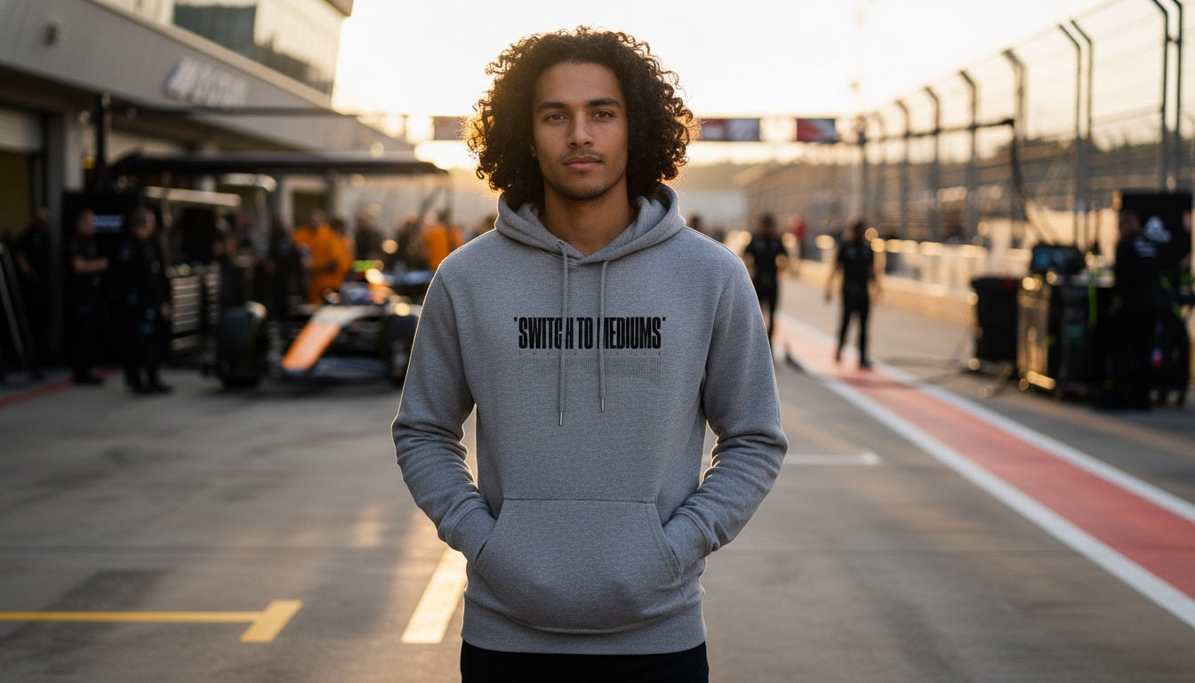 Hoodie - SWITCH TO MEDIUMS - Grey
