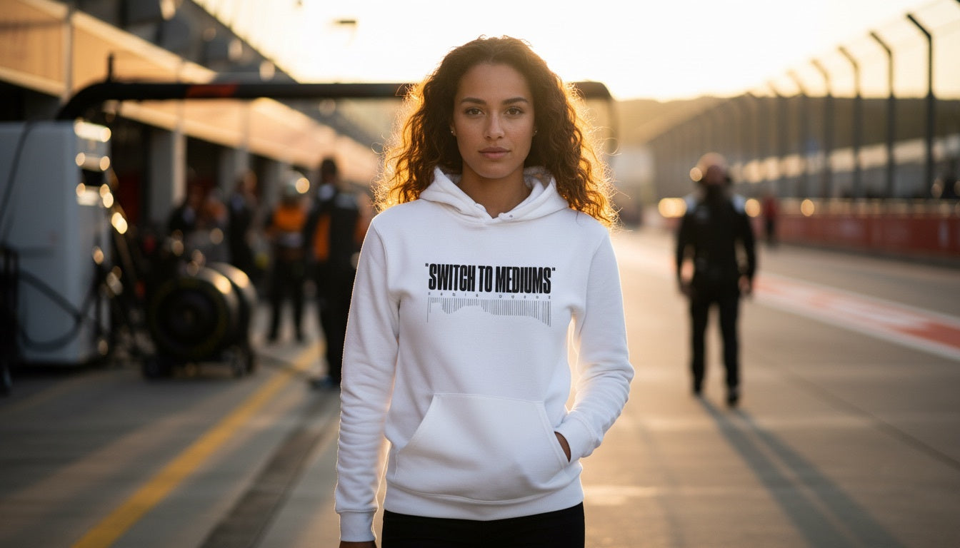 Hoodie - SWITCH TO MEDIUMS - White