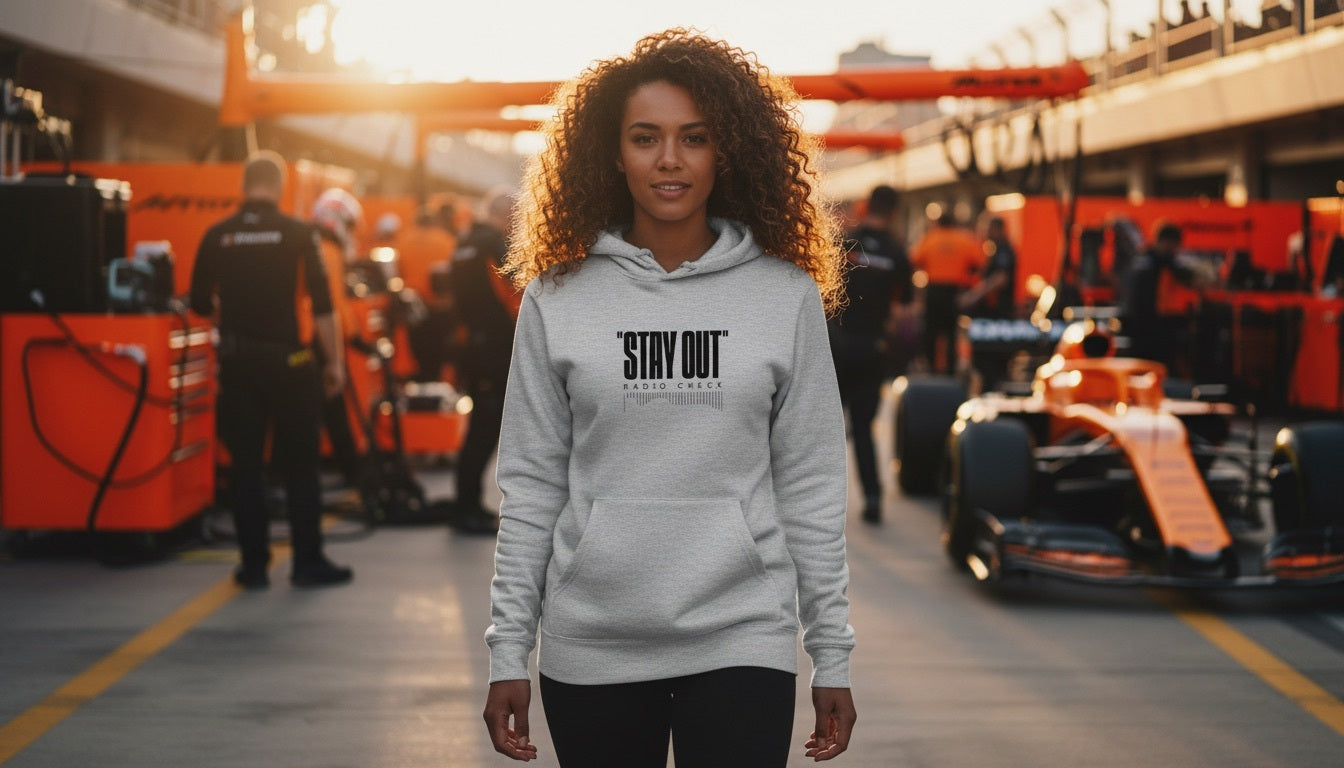Hoodie - STAY OUT - Grey