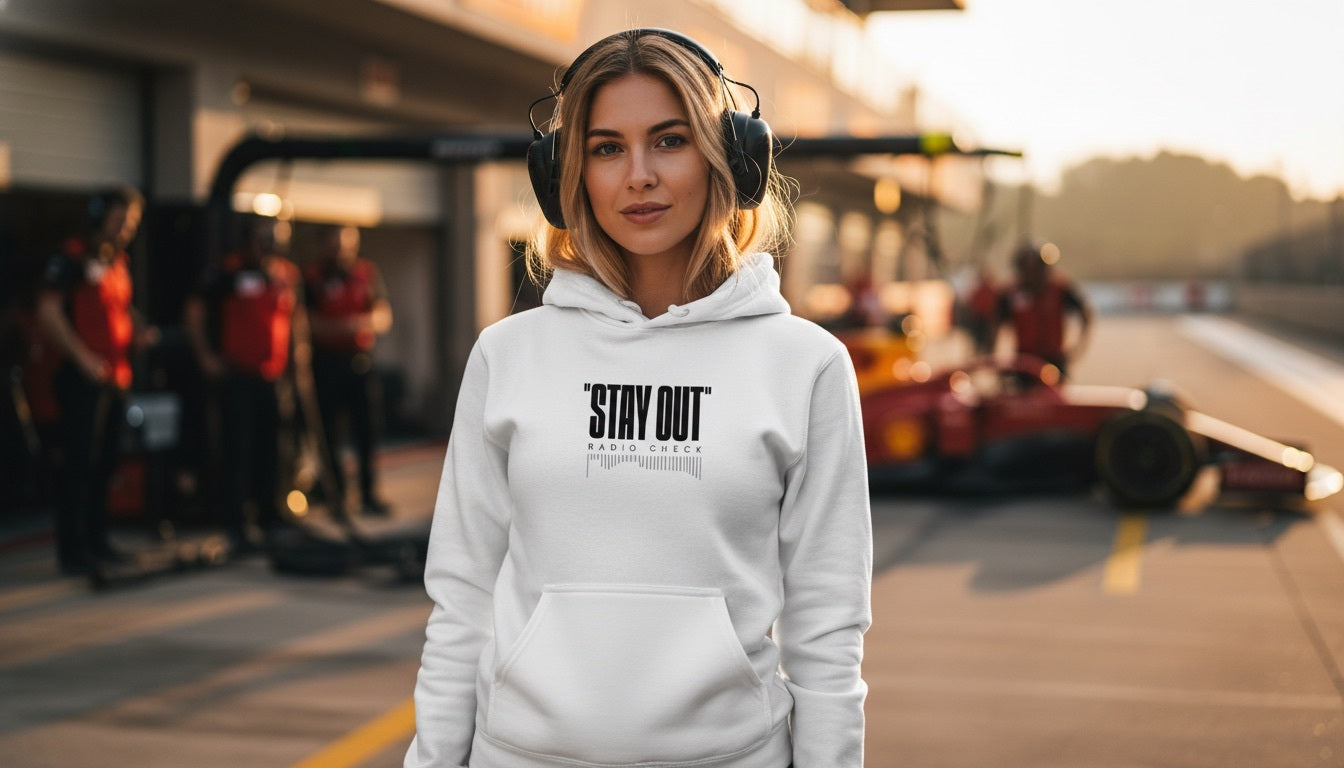 Hoodie - STAY OUT - White