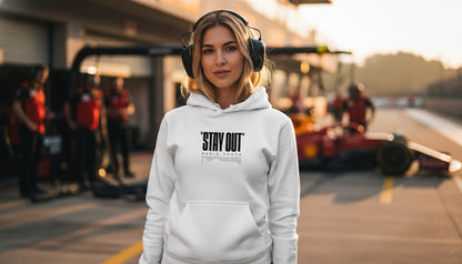 Hoodie - STAY OUT - White