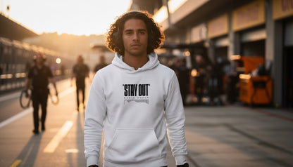 Hoodie - STAY OUT - White